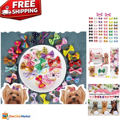 50pcs puppy yorkie hair bows - yorkie,